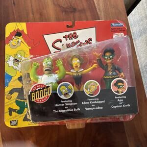 Simpsons Bongo Comics Group Halloween set Figure Homer Edna Apu by Playmates